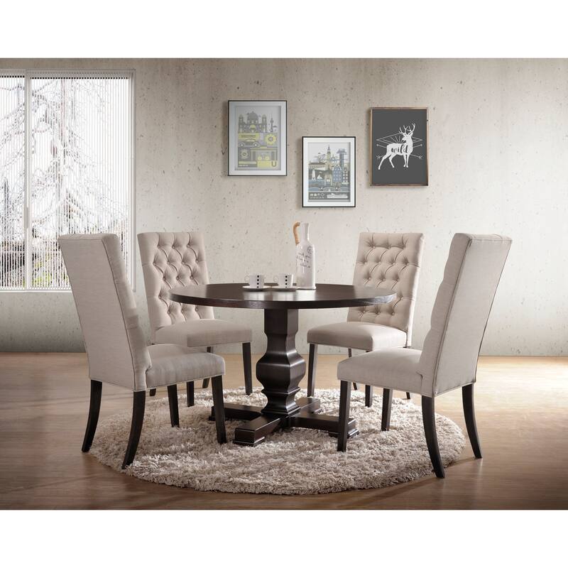 Carolina Living Carson 47" Round Pedestal Table - Espresso