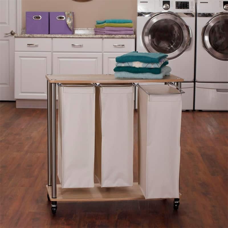 Laundry Basket with Wheels - 31.5"L x 17.32"W x 31.5"H
