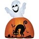 preview thumbnail 1 of 8, 5ft Halloween Inflatables Outdoor Decorations Ghost with Pumpkin with LED Light White