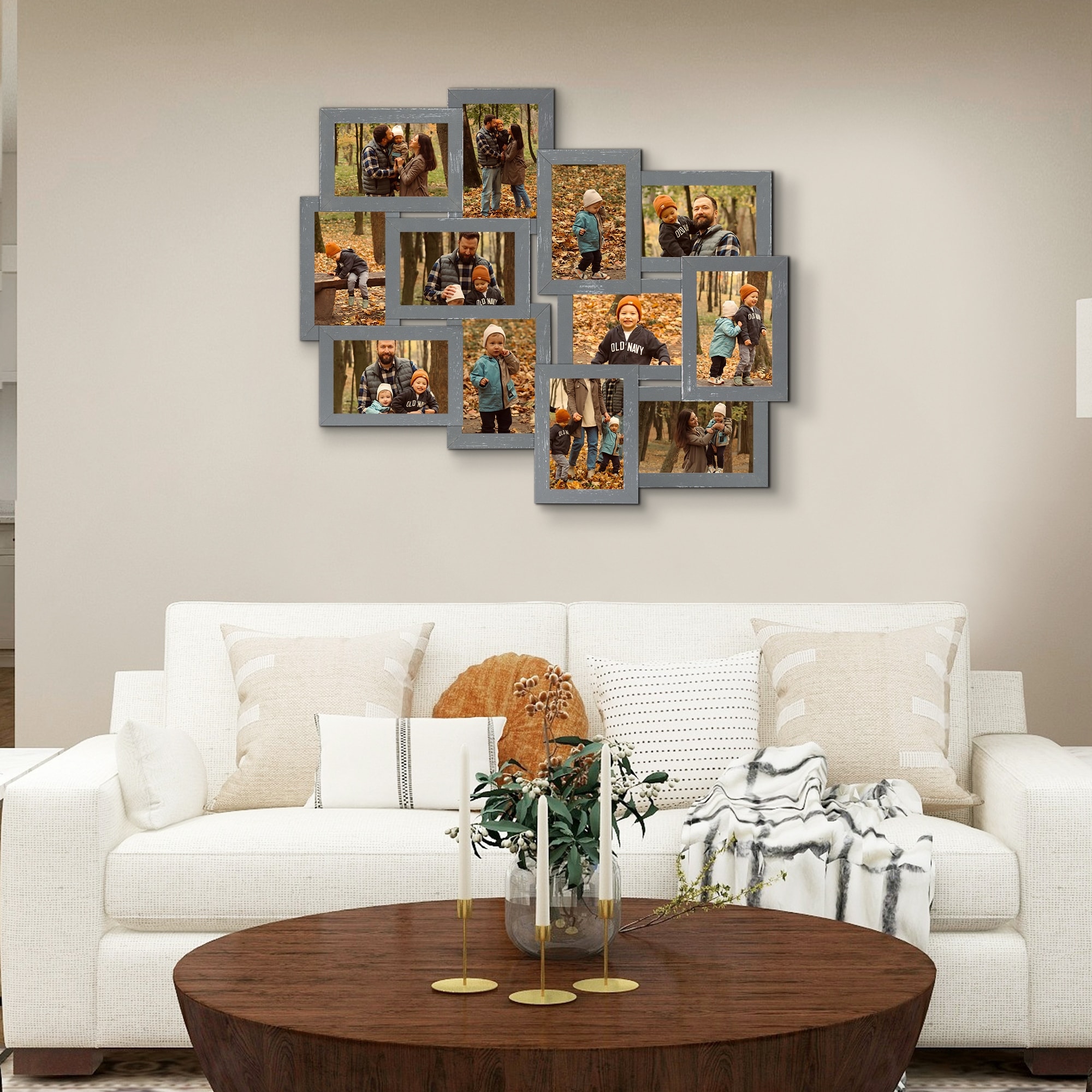 HELLO LAURA 12 Opening Decorative Wall Hanging Collage Picture Photo Frame