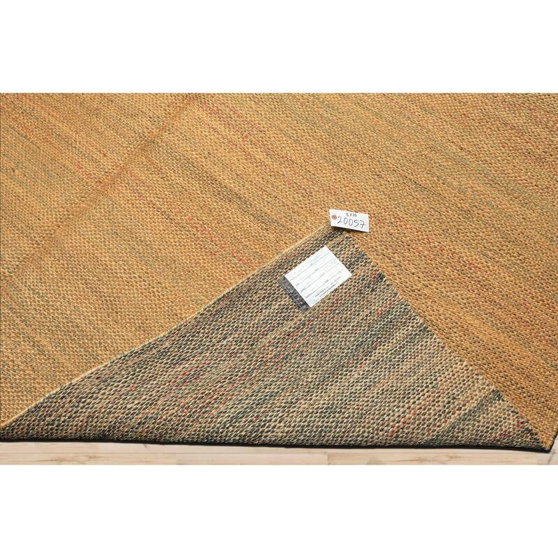 8x10 Tibetano Hand Woven Seagrass Gold Modern & Contemporary Flatweave Rug - 8' x 10'