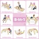 preview thumbnail 9 of 8, Gymax Triangle Set Wooden Montessori Climbing Set w/Arch Ramp Climbing