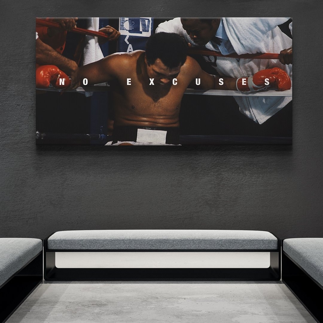 Shop Ikonick Muhammad Ali No Excuses Canvas Art Overstock 27072465