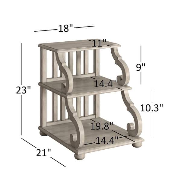 Lorraine Wood Scroll End Table by iNSPIRE Q Classic