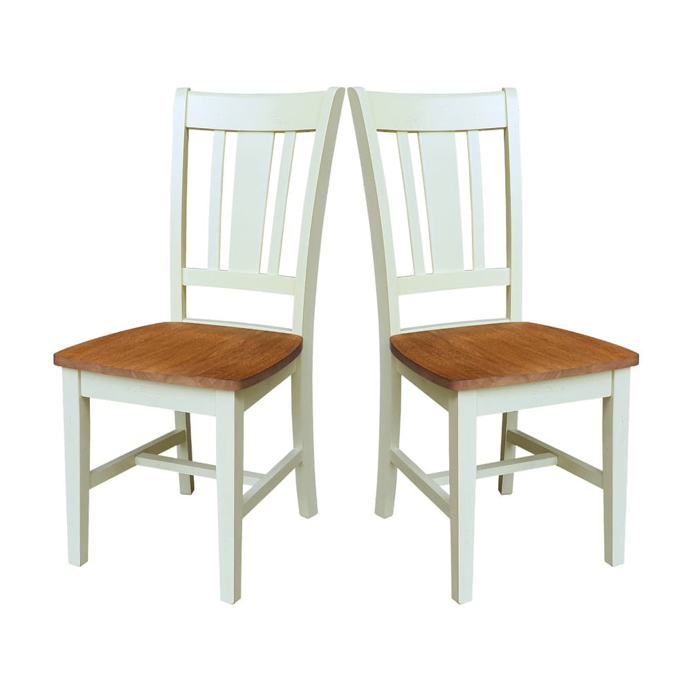 International Concepts Solid Wood San Remo Splatback Chairs - Set of 2