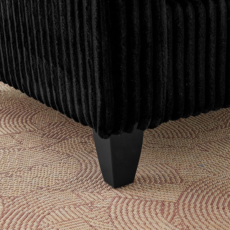 Roomfitters Corduroy Accent Chair with Pillow, Oversized Single Sofa Chair with Armrests and Soft Cushion, Modern Lounge Chair