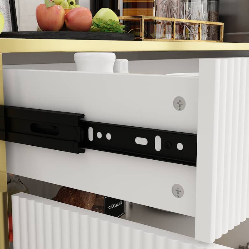 Sideboard Dresser Cabinet Storage Console Televison Table Pop-up Door