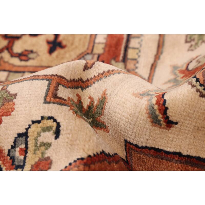 ECARPETGALLERY Hand-knotted Jules Sultane Ivory Wool Rug - 9'0 x 12'0