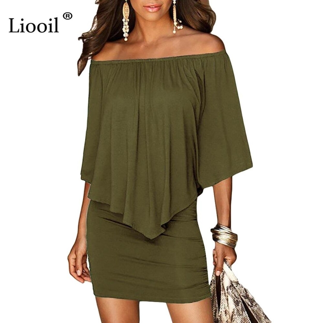 Shop Styledome Slash Neck Women Mini Dress 2018 Summer Style Off