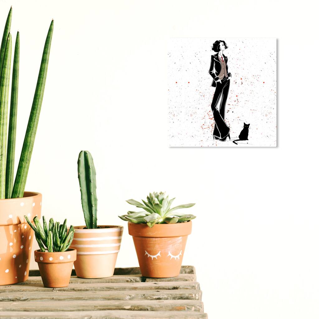 Wynwood Studio Canvas Fashion and Glam Doll Memories - Stylish Femme Black and Glam Wall Art Canvas Print
