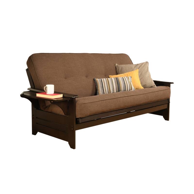 Copper Grove Dixie Espresso Full-size Futon Set with Bonded Leather Innerspring Mattress