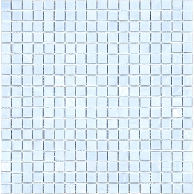 Apollo tile 12" x 12" Skosh Glossy Light Blue Glass Tile (18.69 sq ft/case) - 20 Pack