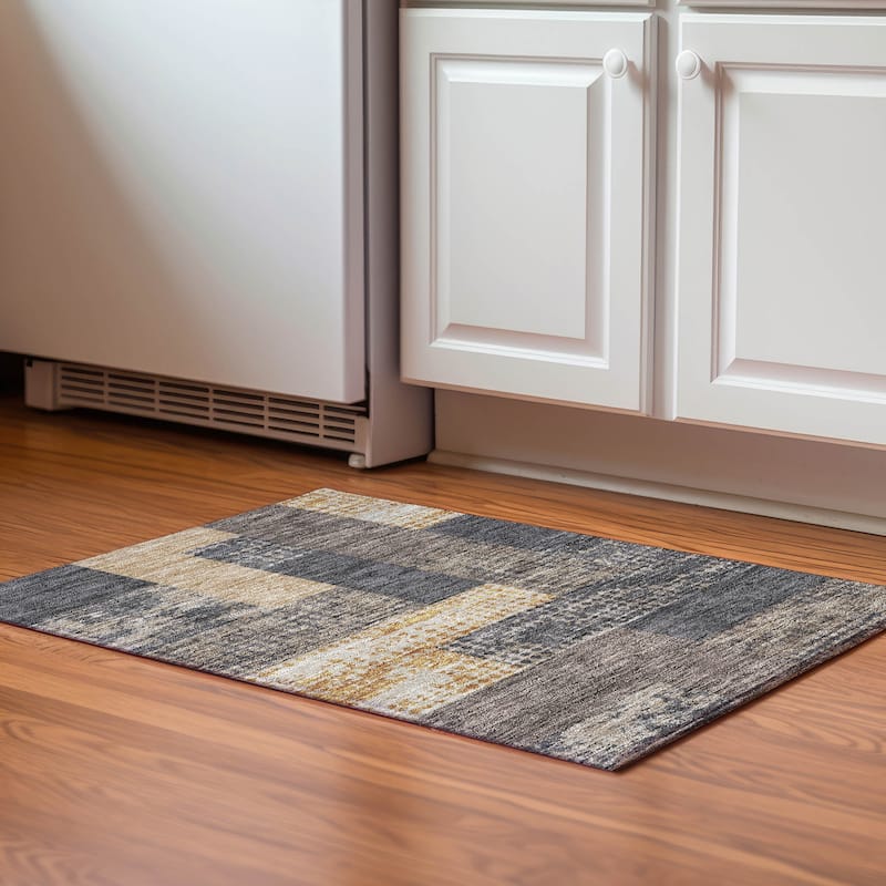 Premium Washable Super Soft Casual Geo Mayfield Rug - Coffee - 1'8" x 2'6"