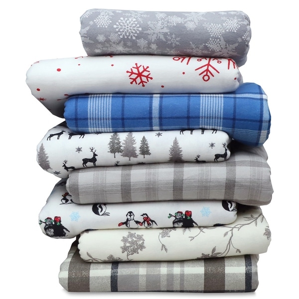 EnvioHome Heavyweight Cotton Flannel Bed Sheet Set & Pillow Cases. Opens flyout.