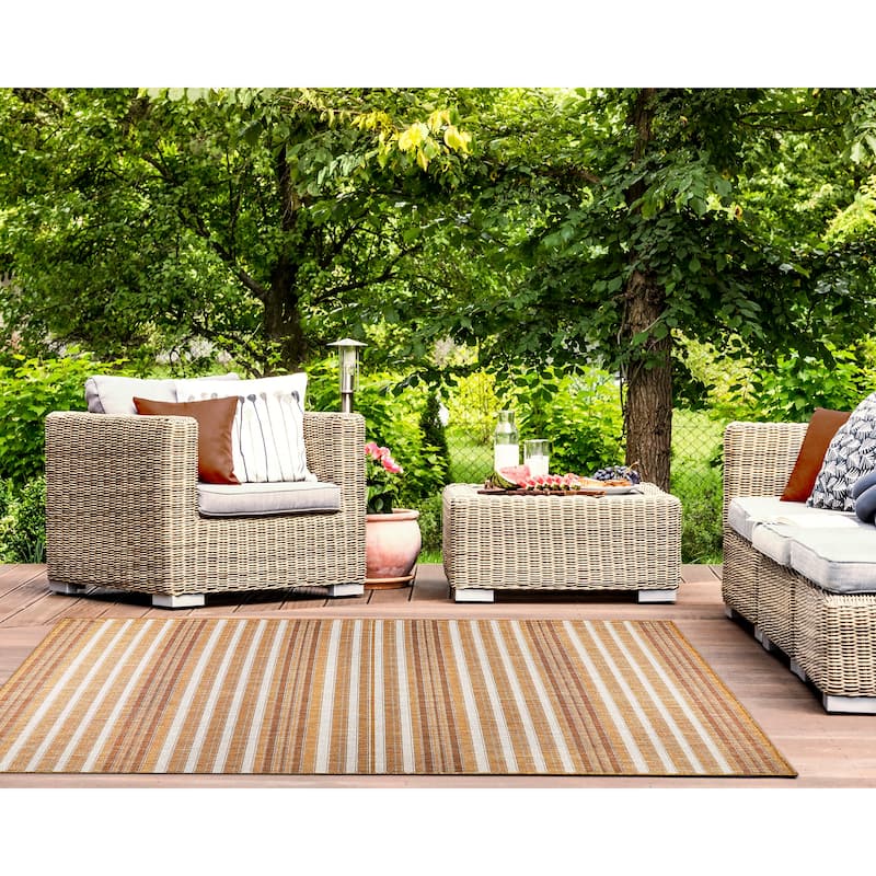 Liora Manne Malibu Faded Stripe Indoor/Outdoor Rug