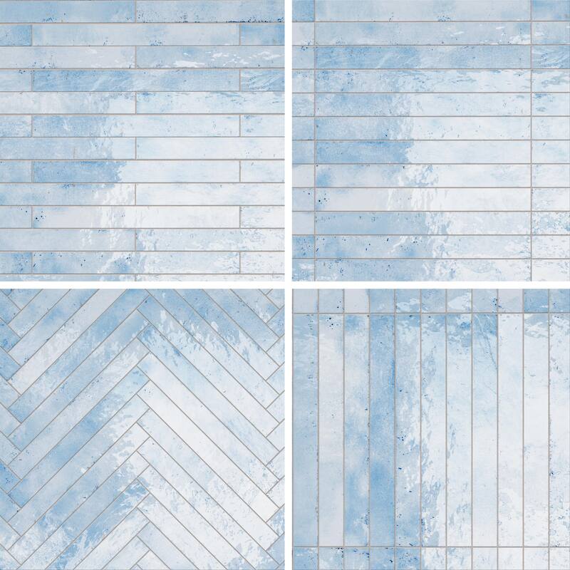 Merola Tile Scottsdale Sky 1-7/8" x 17-3/4" Porcelain Floor and Wall Tile