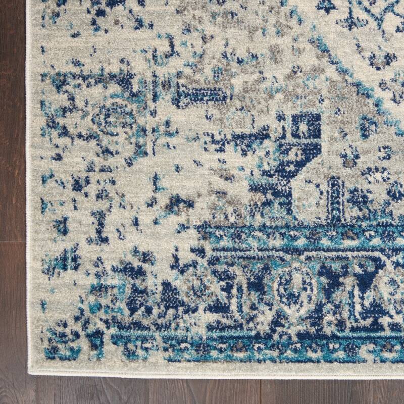 HomeRootsFloral Medallion Transitional Rectangle Area Rug - 108' X '72' X '0.5