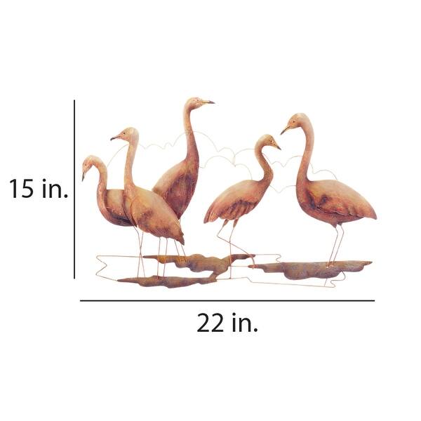 Shop Handmade Flamingos Wall Decor Set Of 5 Philippines 1 X 22 X 15 Overstock 25617958