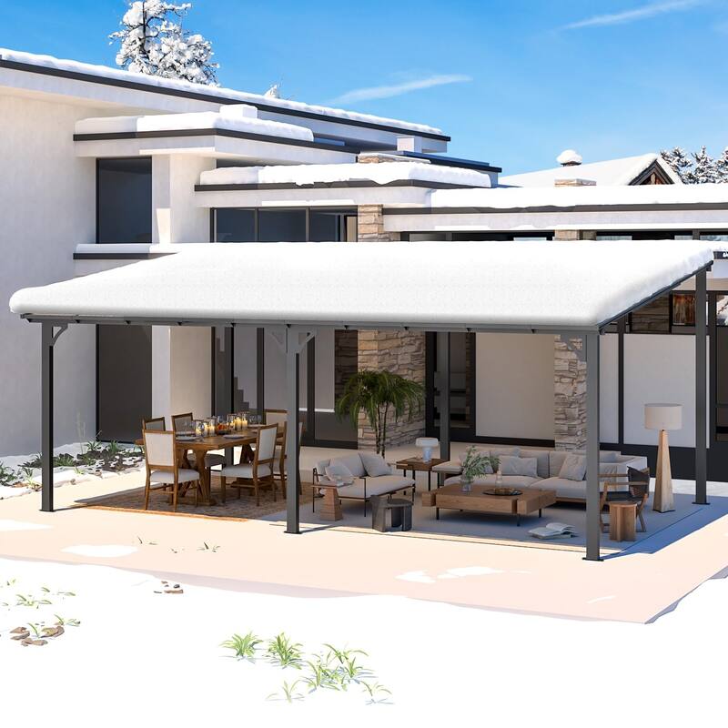 AECOJOY Wall Mounted Gazebos Pergola Gazebo Awnings for Backyard