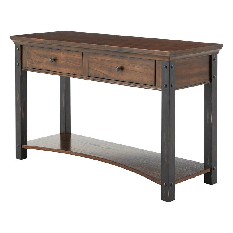 Richter Wood Finish Sofa Table by iNSPIRE Q Classic - Sofa Table - Dark Cherry