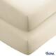 Bare Home 2-Pack Microfiber Fitted Bottom Sheets Deep Pocket - Split King - Sand