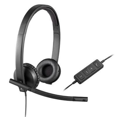 Logitech 097855107978 Usb H570e Corded Double-Ear Headset (981-000574)