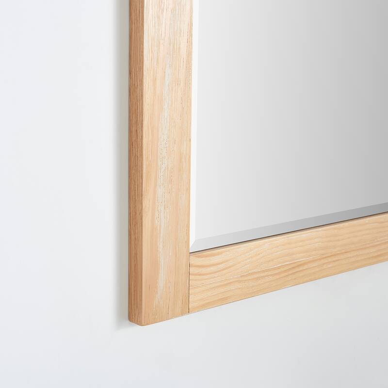 Cortes 48" Bathroom Vanity Barndoor Wall Mirror in Pine