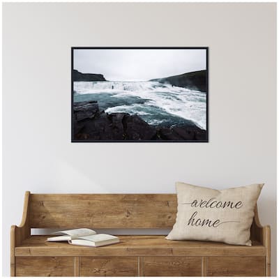 Kate and Laurel Sylvie Slated Waters Framed Canvas by Alicia Abla