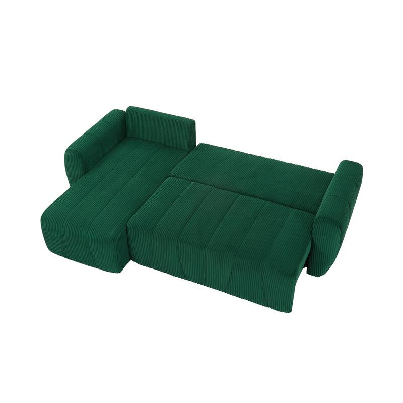 105.2'' L-Shaped 3-Seater Convertible Sofa Couch with Storage, Modern Adjustable Backrests, and Repositionable Chaise