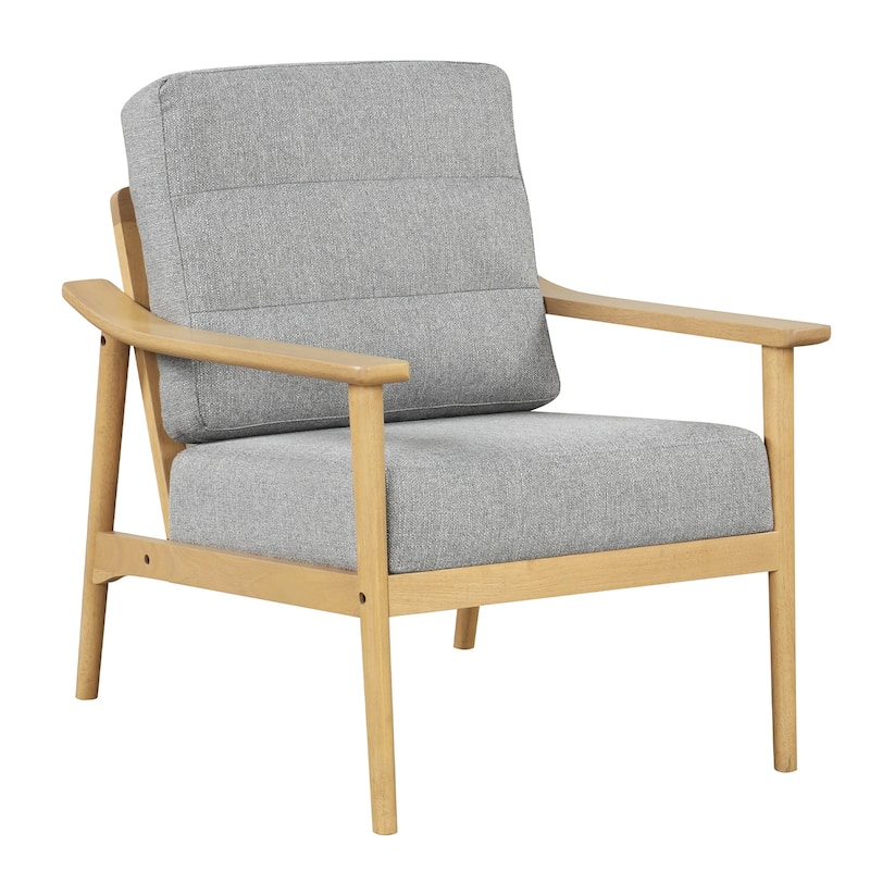 Gymax 2 PCS Modern Accent Chair Upholstered Leisure Armchair w/ Rubber