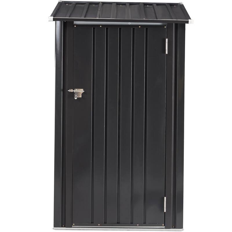 CUSchoice 3x3FT Single Lockable Door Small Steel Garden Shed, Outdoor Utility Tool Shed