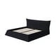 preview thumbnail 27 of 47, King Size Bed Frame w/ Special Shaped Headboard,Velvet Upholstered Platform Bed Floor Bed Low Profile Bed, Mattress Foundation
