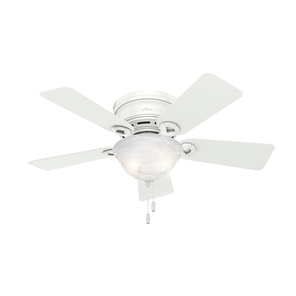 Hunter Fan Conroy 42-inch White Low Profile with Light