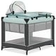 preview thumbnail 1 of 4, Dream On Me Lilly Deluxe Playard with Full Bassinet Grey/Blue