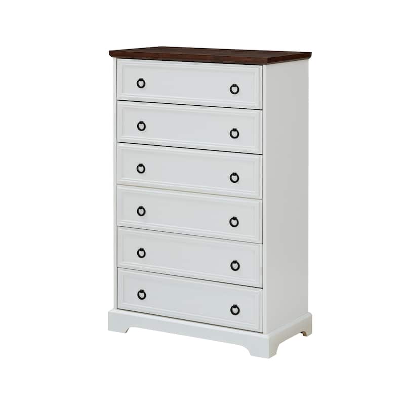 Wooden Modern 6-Drawer Dresser with Easy Pull Handle