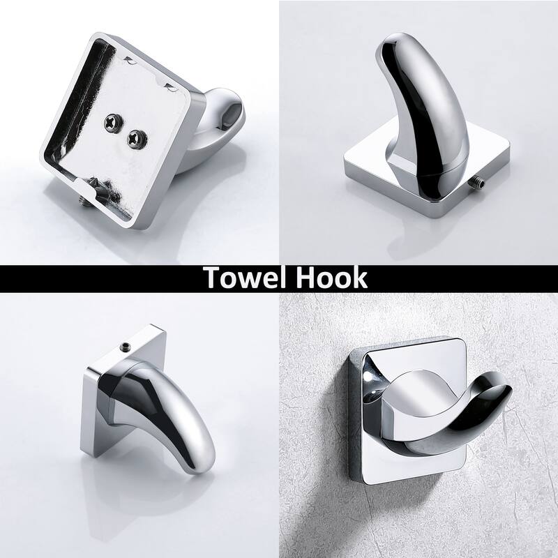 Wall-Mount 5 -Piece Bath Hardware Set Towel Bar Set Towel Holder Set