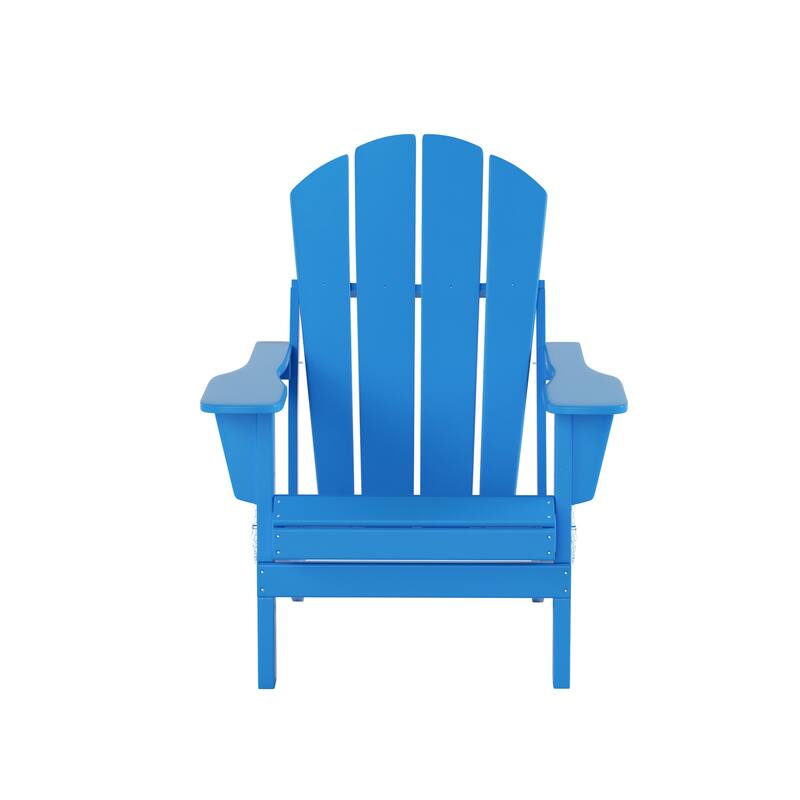 Laguna Hdpe All Weather Outdoor Patio Foldable Adirondack Chairs Conversation Set (4-Piece Set)