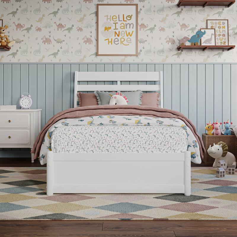 Emelie Platform Bed with Panel Footboard and Storage Drawers