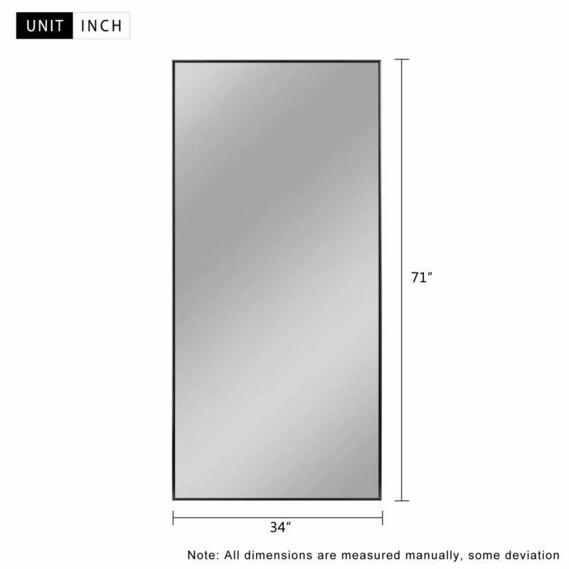 Modern Aluminum Alloy Thin Framed Full Length Floor Mirror