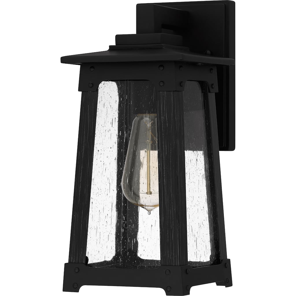 Drescher 1-Light Matte Black Outdoor Wall Lantern