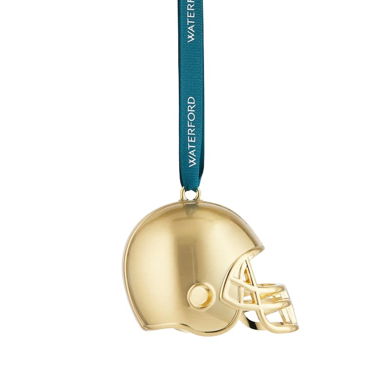 Waterford Football Helmet Golden Ornament