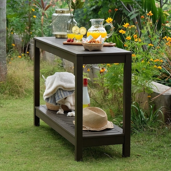 Cambridge Casual Surfside Wood Outdoor Console Table - On Sale