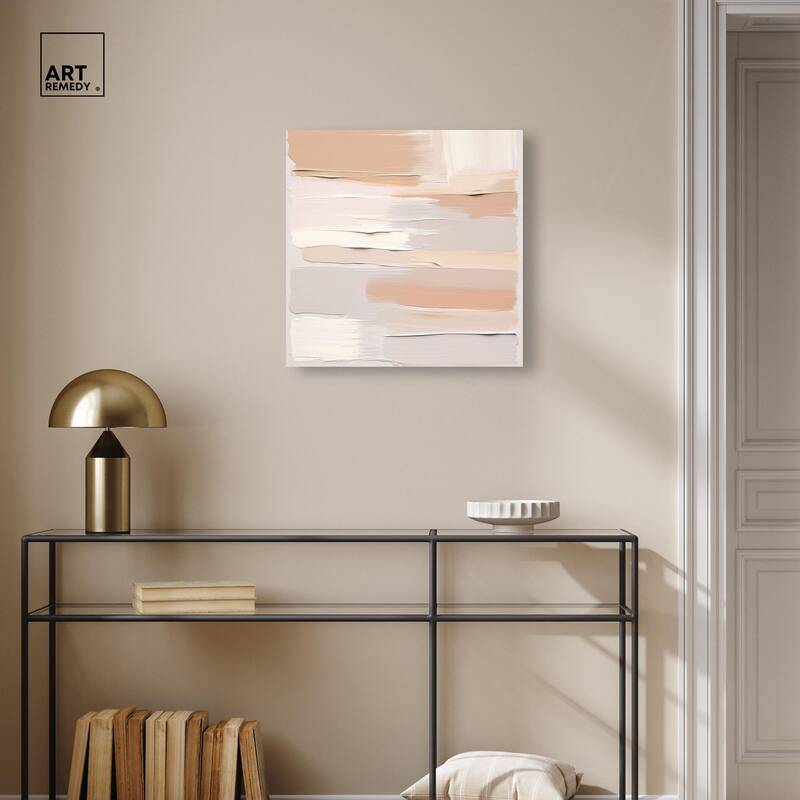 Roseate Cream Tones I Canvas by Art Remedy, Gallery Wrapped