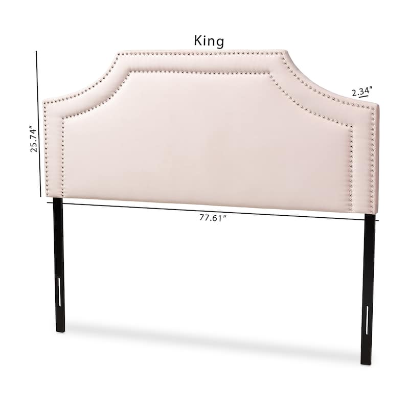 Modern Light Pink Velvet Upholstered Queen Size Headboard with Plush Tufting and Soft Glamorous Detailing