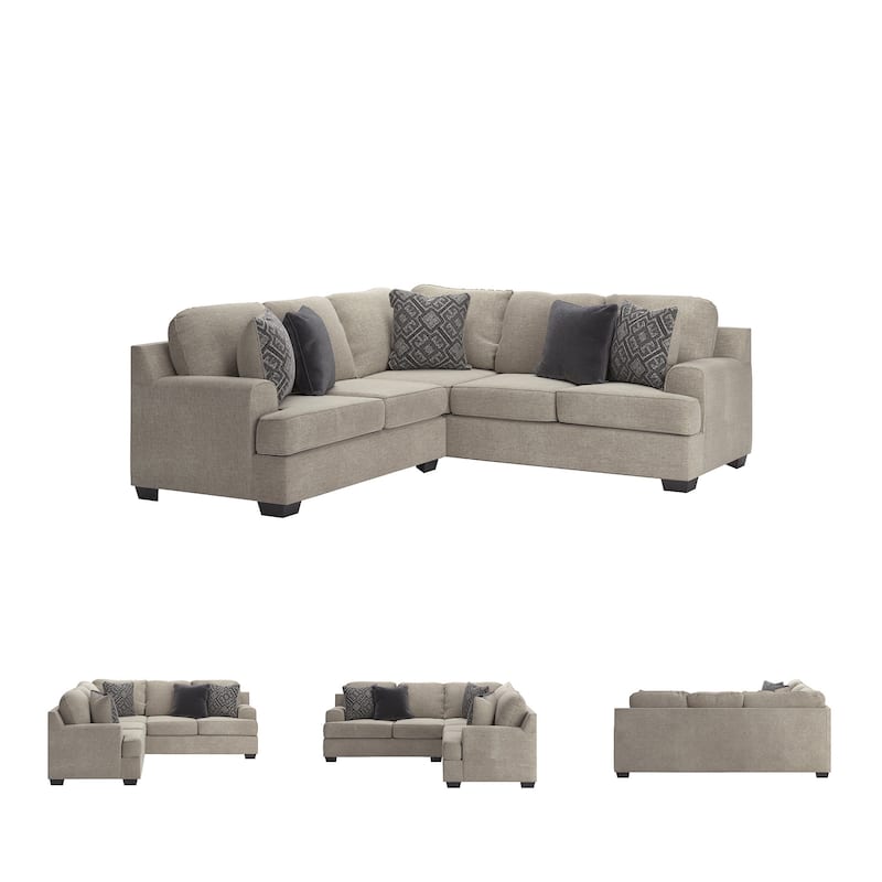 Signature Design by Ashley Bovarian Beige and Grey 2-Piece Sectional Sofa
