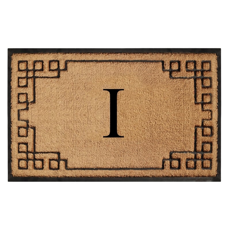 A1HC Natural Coir & Rubber Door Mat, Heavy Duty, Dirt Trapping, Long-Lasting Entrance Doormats,Thick & Durable Outdoor Entry Mat - 24" X 39" - I