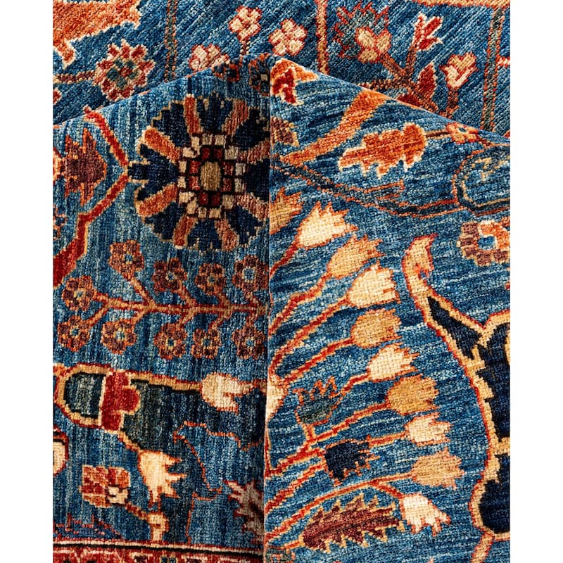 Serapi One-of-a-Kind Hand-Knotted Area Rug - Blue - 8' 2" x 10' 0"