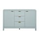 preview thumbnail 3 of 11, Entryway Buffet Cabinet with Wave 2-Door and 3 Drawers, Adjustable Shelves for Stylish Storage