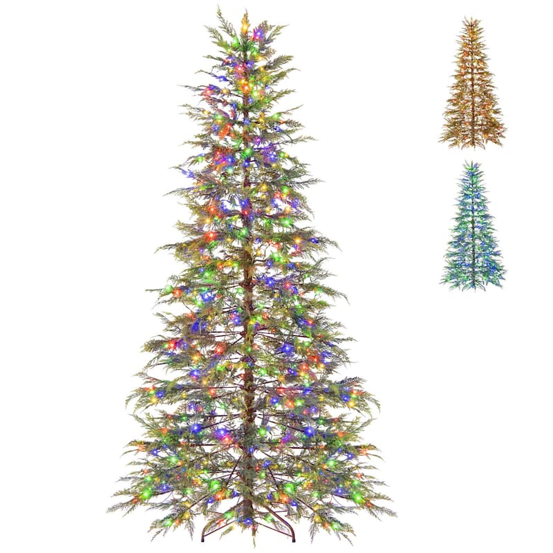 Costway 6.5/7.5 FT Pre-Lit Artificial Christmas Tree with 578 Branch - See Details - 7.5 Foot
