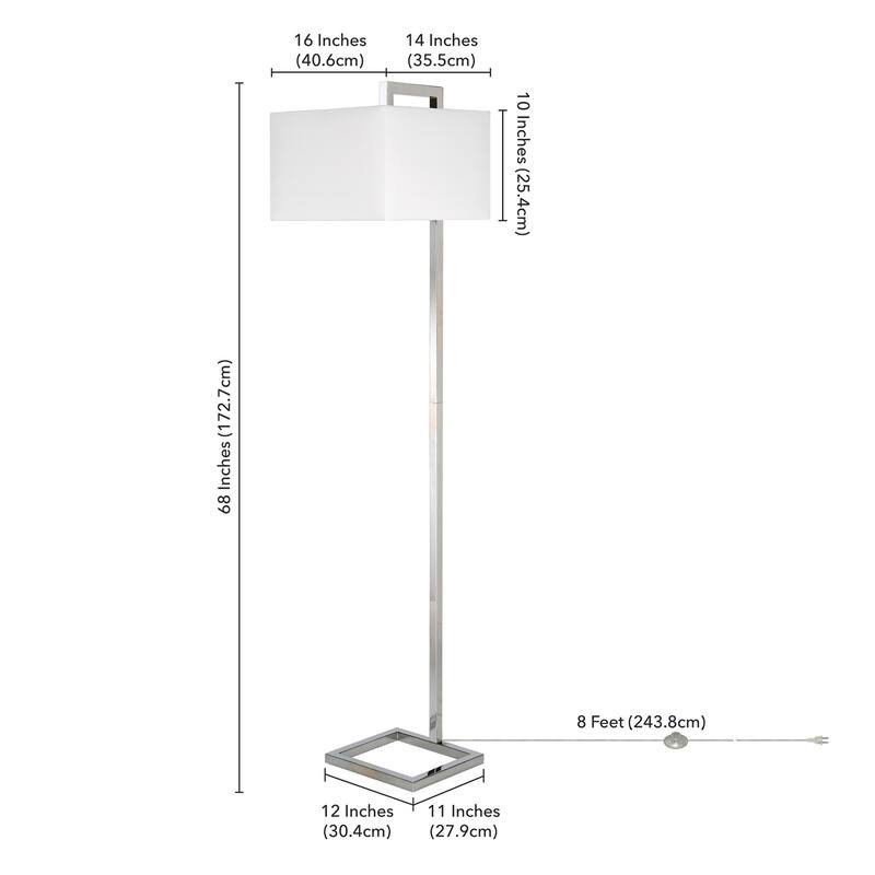 Grayson 68" Tall Floor Lamp with Fabric Shade